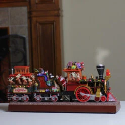 Red And Brown Animated Musical Lighted Santa's Express Decoration 7 Red And Brown Animated Musical Lighted Santa's Express Decoration -Ornaments Store mrchristmas 79001 3 51799.1588406639