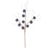 27" Navy Blue And Brown Jingle Bell Artificial Christmas Spray