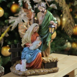 15" Green And Orange Holy Family Christmas Nativity Figure -Ornaments Store napco 45313 3 77424.1588362251