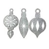 Set Of 3 Weathered Galvanized Finial Ornament Christmas Wall Decorations 16"