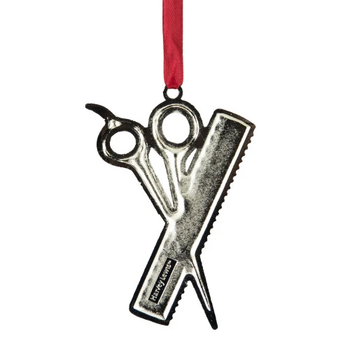 Northlight 3" Silver-Plated Scissors And Comb Christmas Ornament 6 Northlight 3" Silver-Plated Scissors And Comb Christmas Ornament - Image 4