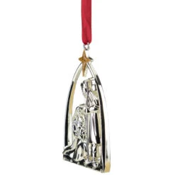 Northlight 3.5" Silver-Plated Nativity Scene Christmas Ornament With European Crystals -Ornaments Store northlight hd36017 4 91840.1665611929