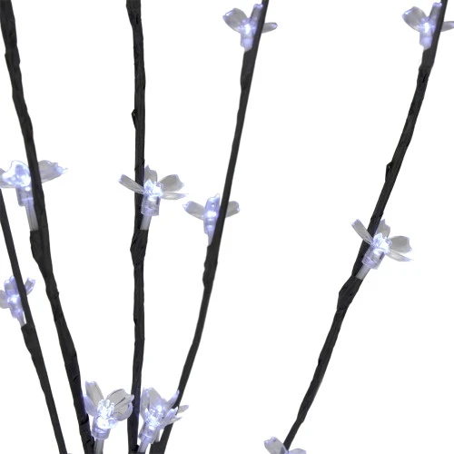 Northlight Set Of 3 Pre-Lit Cherry Blossom Artificial Tree Branches, 72 Pure White LED Lights 4 Northlight Set Of 3 Pre-Lit Cherry Blossom Artificial Tree Branches, 72 Pure White LED Lights - Image 2