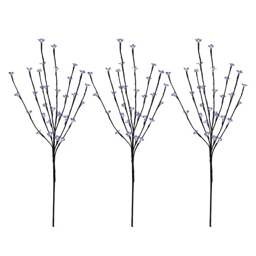 Northlight Set Of 3 Pre-Lit Cherry Blossom Artificial Tree Branches, 72 Pure White LED Lights 3 Northlight Set Of 3 Pre-Lit Cherry Blossom Artificial Tree Branches, 72 Pure White LED Lights