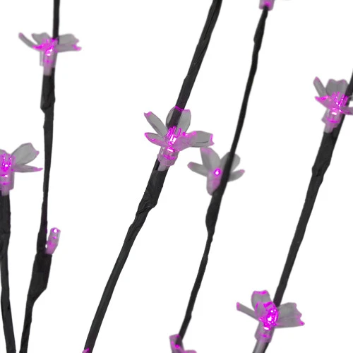 Northlight Set Of 3 Pre-Lit Cherry Blossom Artificial Tree Branches, 72 Pink LED Lights 4 Northlight Set Of 3 Pre-Lit Cherry Blossom Artificial Tree Branches, 72 Pink LED Lights - Image 2
