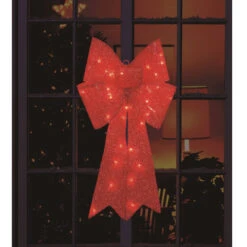 Northlight 30" LED Lighted Red Tinsel Bow Christmas Decoration 9 Northlight 30" LED Lighted Red Tinsel Bow Christmas Decoration -Ornaments Store northlight20d2068 22238 ul 1 57085.1605061093