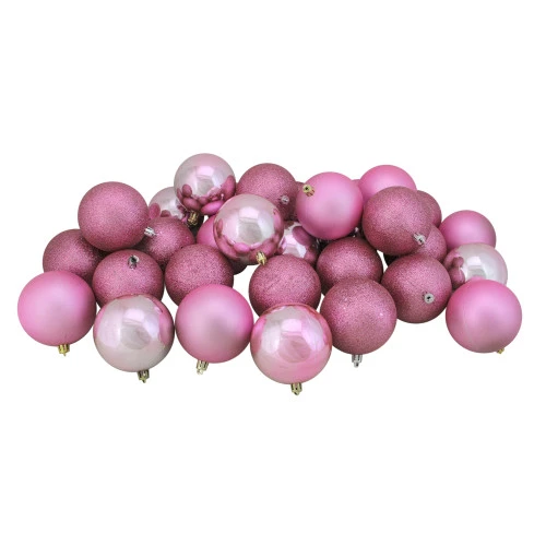 Northlight 32ct Bubblegum Pink Shatterproof 4-Finish Christmas Ball Ornaments 3.25" (80mm) 5 Northlight 32ct Bubblegum Pink Shatterproof 4-Finish Christmas Ball Ornaments 3.25" (80mm) - Image 3