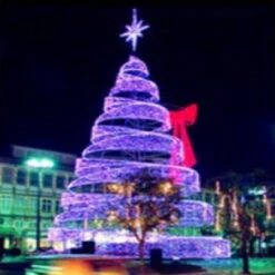 Northlight 13ft Pre-Lit Commercial Grade LED Spiral Christmas Tree With Bow