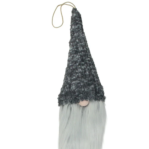Northlight 34" Gray And White Hanging Gnome Hat Christmas Decoration 4 Northlight 34" Gray And White Hanging Gnome Hat Christmas Decoration - Image 2