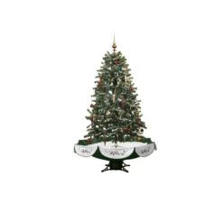 Northlight 5.5' Pre-Lit Medium Musical Snowing Artificial Christmas Tree With Umbrella Base - Blue LED Lights -Ornaments Store northlight20r64881 2 15800.1677320469