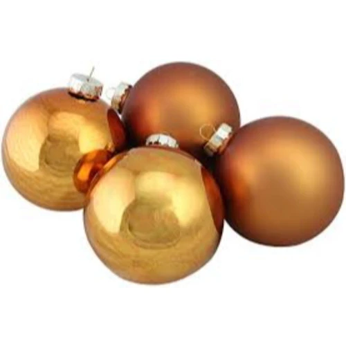 Northlight 4ct Bronze 2-Finish Glass Christmas Ball Ornaments 4" (100mm) 4 Northlight 4ct Bronze 2-Finish Glass Christmas Ball Ornaments 4" (100mm) - Image 2
