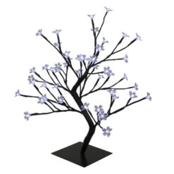 Northlight 18" Pre-Lit Japanese Sakura Blossom Flower Artificial Tree - Pure White LED Lights -Ornaments Store northlight a27407 1 90487.1665610428