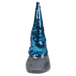 Northlight 13.5" Gray Standing Christmas Gnome Decoration With Blue Flip Sequin Hat -Ornaments Store northlight am87033 2 09050.1599700431