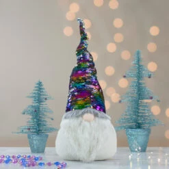Northlight 24" Gnome With Rainbow And Silver Flip Sequin Hat Christmas Decoration 9 Northlight 24" Gnome With Rainbow And Silver Flip Sequin Hat Christmas Decoration -Ornaments Store northlight am87035 7 93303.1599700736