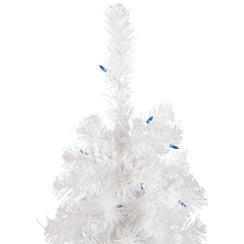 Northlight 4' Pre-Lit Slim White Pine Artificial Christmas Tree - Blue Lights 6 Northlight 4' Pre-Lit Slim White Pine Artificial Christmas Tree - Blue Lights - Image 4