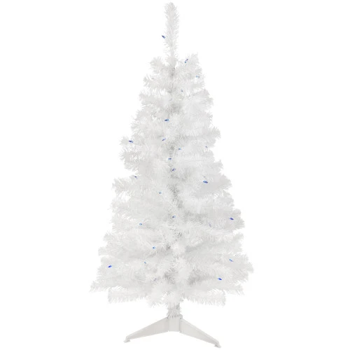 Northlight 4' Pre-Lit Slim White Pine Artificial Christmas Tree - Blue Lights 3 Northlight 4' Pre-Lit Slim White Pine Artificial Christmas Tree - Blue Lights