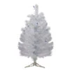 Northlight 2' Pre-Lit White Pine Artificial Christmas Tree - Blue Lights