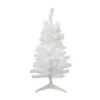 Northlight 3' Pre-Lit Slim White Iridescent Tinsel Artificial Christmas Tree- Clear Lights