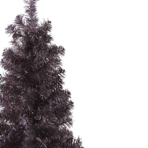 Northlight 4' Holographic Brown Slim Artificial Tinsel Christmas Tree - Unlit 4 Northlight 4' Holographic Brown Slim Artificial Tinsel Christmas Tree - Unlit - Image 2