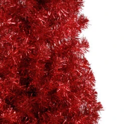Northlight 6' Pencil Red Tinsel Artificial Christmas Tree - Unlit 9 Northlight 6' Pencil Red Tinsel Artificial Christmas Tree - Unlit -Ornaments Store northlight b83511 2 47521.1669452425