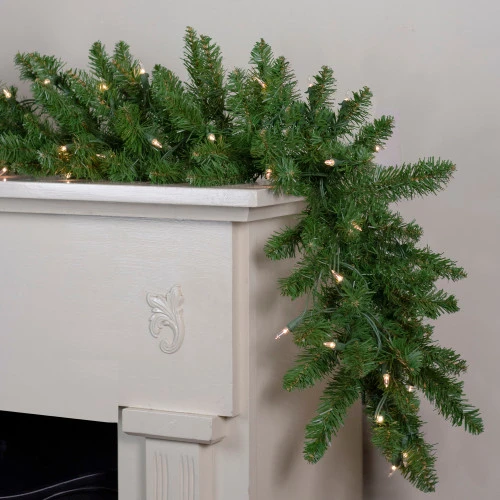 Northlight 9' X 12" Pre-Lit Eastern Pine Artificial Christmas Garland - Clear Lights 4 Northlight 9' X 12" Pre-Lit Eastern Pine Artificial Christmas Garland - Clear Lights - Image 2