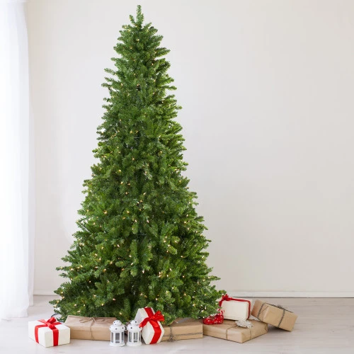 Northlight 10' Pre-Lit Slim Eastern Pine Artificial Christmas Tree - Clear Lights 4 Northlight 10' Pre-Lit Slim Eastern Pine Artificial Christmas Tree - Clear Lights - Image 2