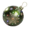 Northlight 18" LED Lighted Green Jeweled Commercial Grade Christmas Ball Ornament With Snowflake -Ornaments Store northlight bg15963 99234.1588371044