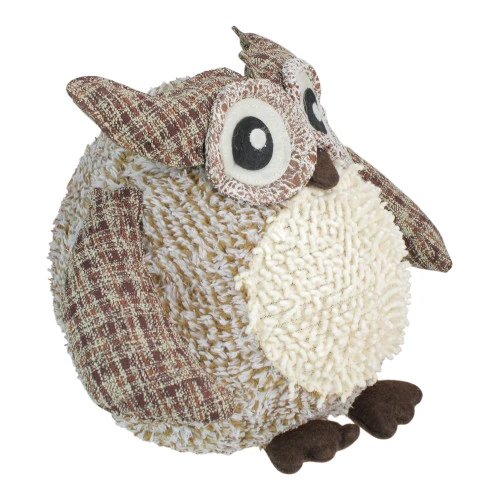 Northlight 12" Brown And Ivory Plaid Owl With Textured Plush Tabletop Christmas Figure 5 Northlight 12" Brown And Ivory Plaid Owl With Textured Plush Tabletop Christmas Figure - Image 3