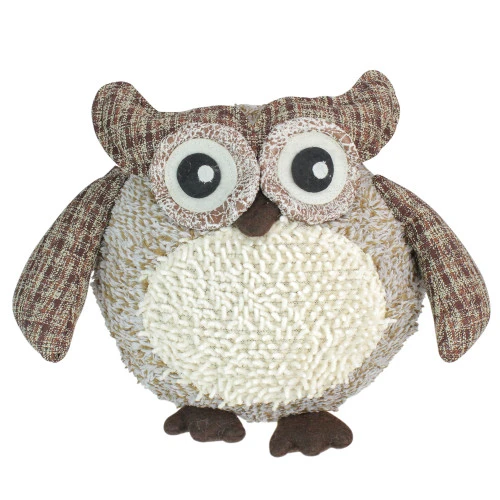 Northlight 12" Brown And Ivory Plaid Owl With Textured Plush Tabletop Christmas Figure 3 Northlight 12" Brown And Ivory Plaid Owl With Textured Plush Tabletop Christmas Figure
