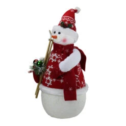 Northlight 20" Red And White Sparkling Snowman Christmas Figurine -Ornaments Store northlight c85099 3 36297.1599786797