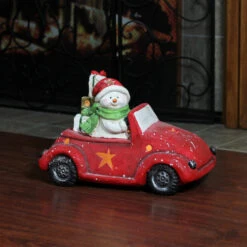 Northlight Pre-Lit LED Joyful Snowman Driving A Red Beetle Star Car Tabletop Decor 7 Northlight Pre-Lit LED Joyful Snowman Driving A Red Beetle Star Car Tabletop Decor -Ornaments Store northlight cb18805 styled 93925.1587644957