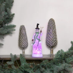 Northlight 11" White LED Lighted Color Changing Snowman Glitter Dome Christmas Tabletop Decor - 32913140 -Ornaments Store northlight ct 70 426 066 styled 27645.1587644957