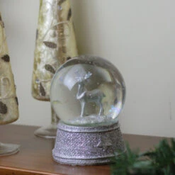 Northlight 5.5" Silver Glittered Reindeer Christmas Snow Globe -Ornaments Store northlight dw15112 3 54779.1588415627