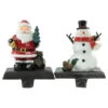 Northlight Set Of 2 Santa And Snowman Christmas Stocking Holders 5.5" -Ornaments Store northlight dw15130 1new 32605.1665610736