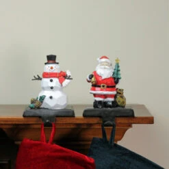 Northlight Set Of 2 Santa And Snowman Christmas Stocking Holders 5.5" -Ornaments Store northlight dw15130 style new 32723.1691247507