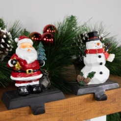 Northlight Set Of 2 Santa And Snowman Christmas Stocking Holders 5.5" -Ornaments Store northlight dw15130 styled 2 82161.1691247511