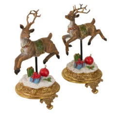 Northlight Set Of 2 Glittered Reindeer Christmas Stocking Holders 9.5" -Ornaments Store northlight dw15132 2 updated 71078.1665610737