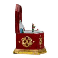 Northlight 6.5" Red And Gold Holiday Winter Village Music Box -Ornaments Store northlight dw27705 2 61895.1588415284