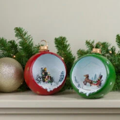 Northlight Set Of 2 LED Lighted Winter Scene Christmas Ornament Decorations 5.75" -Ornaments Store northlight dw27706 4 85765.1588406362