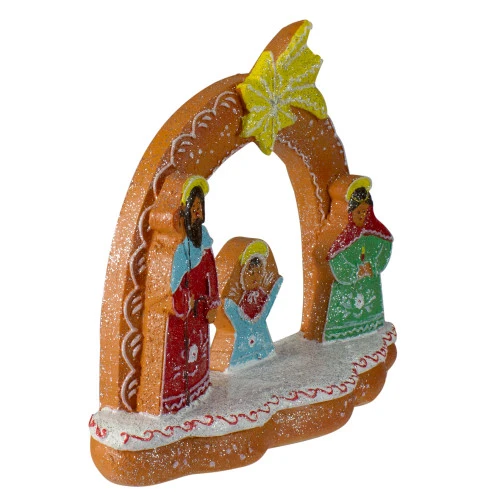 Northlight 8" Glitter Dusted Gingerbread Holy Family Christmas Nativity Decoration 4 Northlight 8" Glitter Dusted Gingerbread Holy Family Christmas Nativity Decoration - Image 2