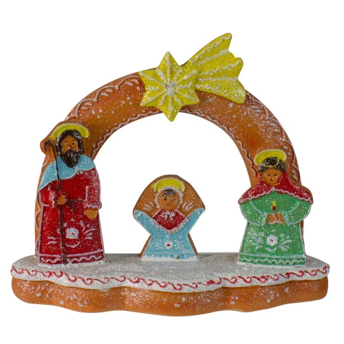 Northlight 8" Glitter Dusted Gingerbread Holy Family Christmas Nativity Decoration 3 Northlight 8" Glitter Dusted Gingerbread Holy Family Christmas Nativity Decoration