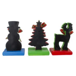 Northlight Set Of 3 Reindeer, Tree, And Snowman With Chalkboard Christmas Stocking Holders 7" 8 Northlight Set Of 3 Reindeer, Tree, And Snowman With Chalkboard Christmas Stocking Holders 7" -Ornaments Store northlight dw27717 2 86611.1588344288