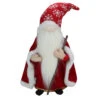 Northlight 14.5" Red And White Snowflakes Santa Gnome With Cape Christmas Figure -Ornaments Store northlight e27395 32453.1588406364