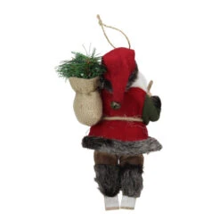 Northlight 9" Brown And Red Skiing Santa Claus With Gift Bag Christmas Figurine -Ornaments Store northlight e76604 2 58387.1588415425