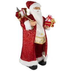 Northlight 32" Red And Gold Santa Claus With Gifts Christmas Figure -Ornaments Store northlight e88520 3new 51213.1671008213