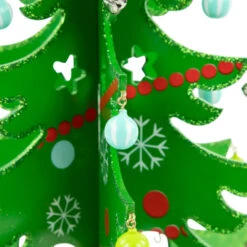 Northlight 13.75" Green 3-D Wood Christmas Tree With Ornaments Decoration -Ornaments Store northlight f00105 3 34766.1665519667
