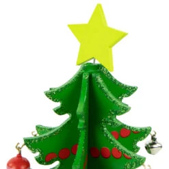 Northlight 13.75" Green 3-D Wood Christmas Tree With Ornaments Decoration -Ornaments Store northlight f00105 4 86332.1665519667