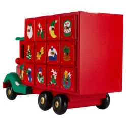 Northlight 14" Red Advent Calendar Storage Truck Christmas Decoration -Ornaments Store northlight f03797 4 16075.1631896534