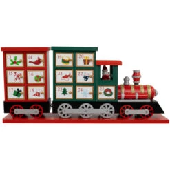 Northlight 16.5" Locomotive Train Wooden Christmas Advent Calendar -Ornaments Store northlight f03799 02 44873.1694101348