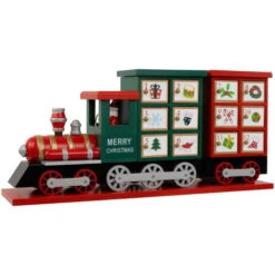 Northlight 16.5" Locomotive Train Wooden Christmas Advent Calendar -Ornaments Store northlight f03799 04 13232.1694101349